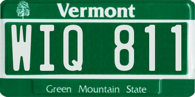 VT license plate WIQ811