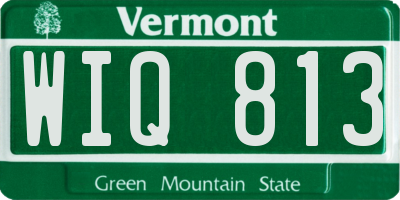VT license plate WIQ813