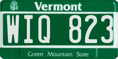 VT license plate WIQ823