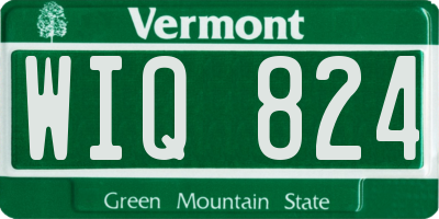 VT license plate WIQ824