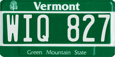 VT license plate WIQ827