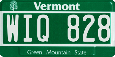 VT license plate WIQ828
