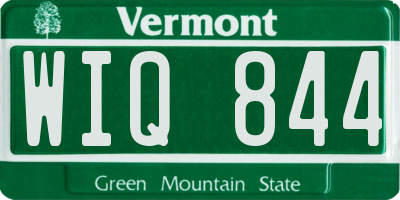 VT license plate WIQ844