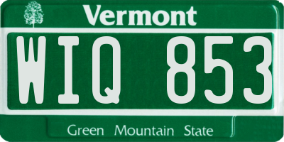 VT license plate WIQ853