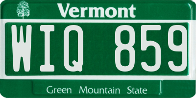 VT license plate WIQ859