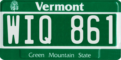 VT license plate WIQ861