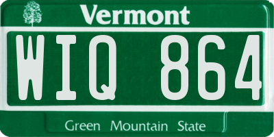 VT license plate WIQ864
