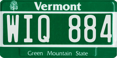 VT license plate WIQ884