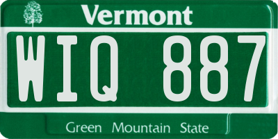 VT license plate WIQ887
