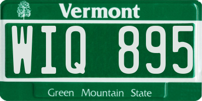 VT license plate WIQ895