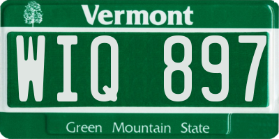 VT license plate WIQ897