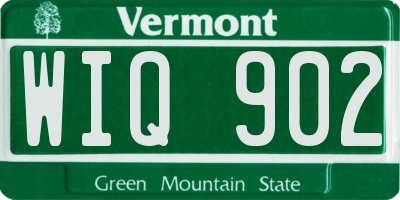 VT license plate WIQ902