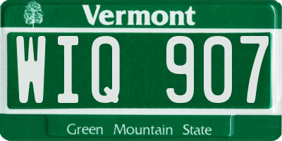 VT license plate WIQ907