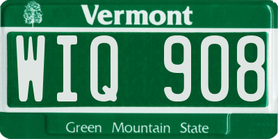 VT license plate WIQ908