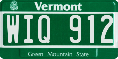 VT license plate WIQ912