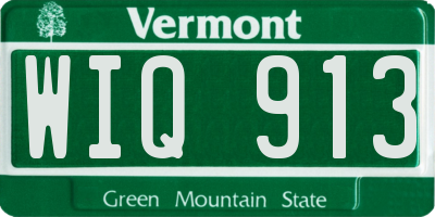 VT license plate WIQ913