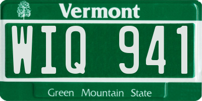 VT license plate WIQ941