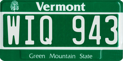 VT license plate WIQ943