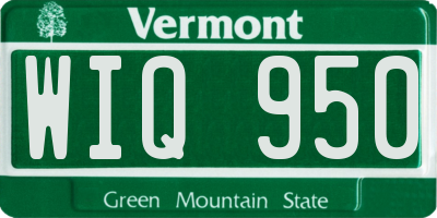 VT license plate WIQ950