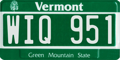 VT license plate WIQ951