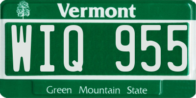 VT license plate WIQ955