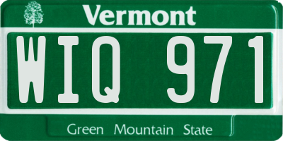 VT license plate WIQ971