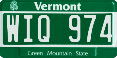 VT license plate WIQ974