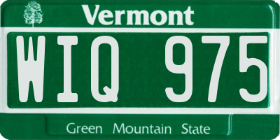 VT license plate WIQ975