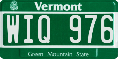 VT license plate WIQ976
