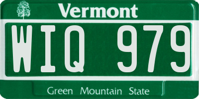 VT license plate WIQ979