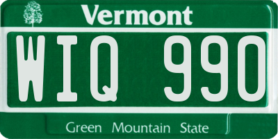 VT license plate WIQ990