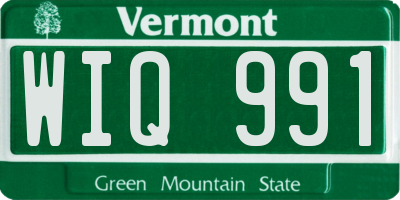 VT license plate WIQ991