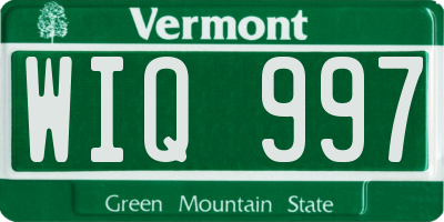 VT license plate WIQ997