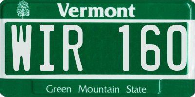 VT license plate WIR160
