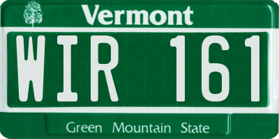 VT license plate WIR161