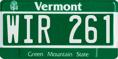 VT license plate WIR261