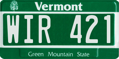 VT license plate WIR421