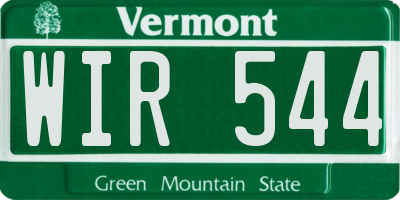 VT license plate WIR544