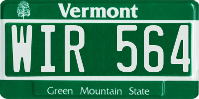 VT license plate WIR564