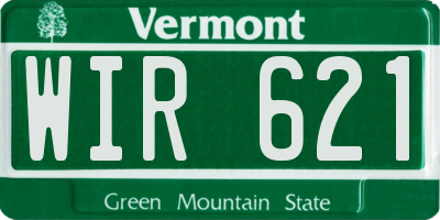 VT license plate WIR621
