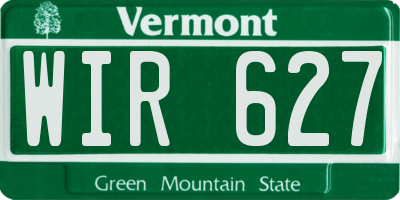 VT license plate WIR627