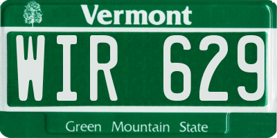 VT license plate WIR629