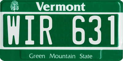 VT license plate WIR631