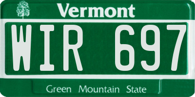 VT license plate WIR697