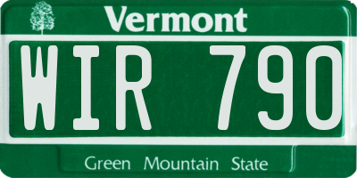 VT license plate WIR790