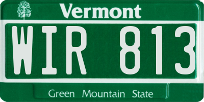 VT license plate WIR813