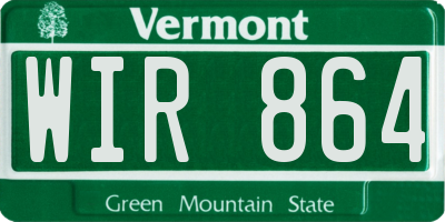 VT license plate WIR864