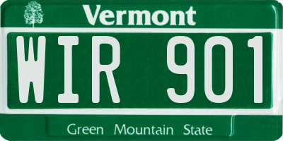 VT license plate WIR901