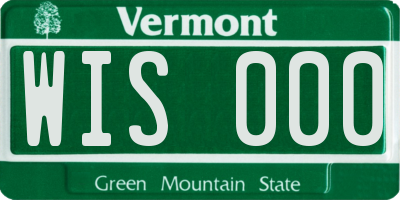 VT license plate WIS000
