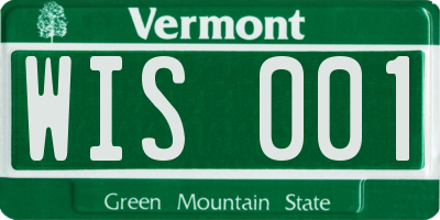 VT license plate WIS001